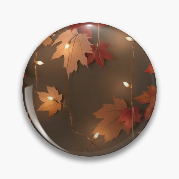 Item preview, Cozy Autumn Maple Leaves with String Lights — Warm Fall Aesthetic Background designed and sold by LYAN-STORE.