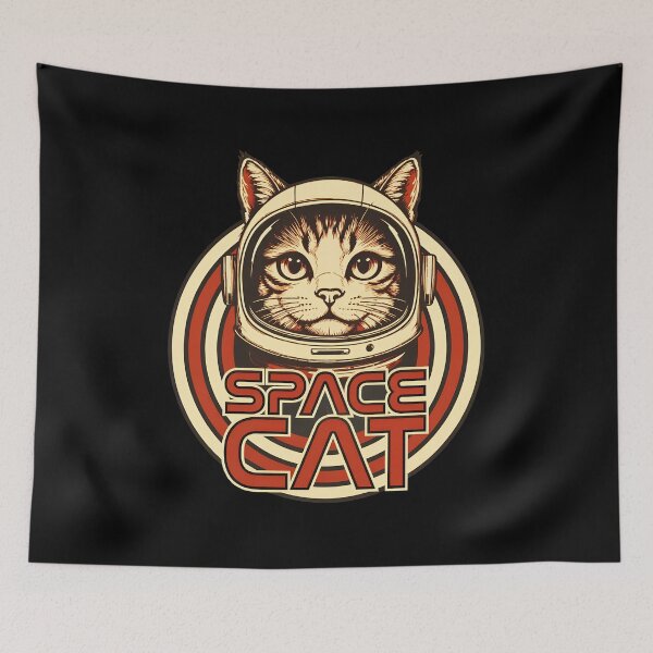 Item preview, Retro Space Cat Astronaut Vintage Cosmic Pet designed and sold by GiaoCalonas.