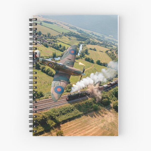 Item preview, Spitfire Strafing Steam Train Illustration designed and sold by Airpower Art.