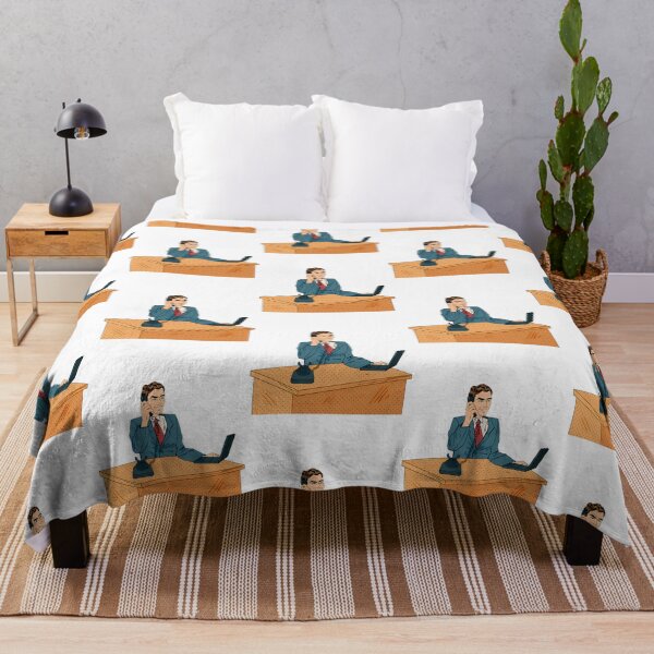 Item preview, Businessman Pop Art Banner. Working Man Speaking On The Phone At Office With Laptop designed and sold by PrintBro.