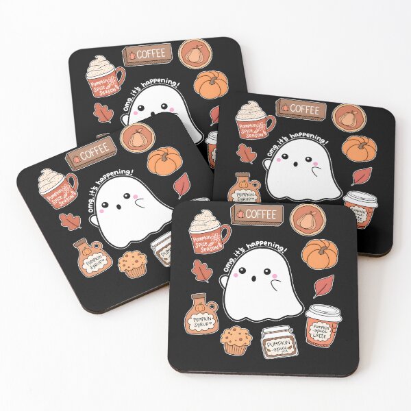 Item preview, Coffee Pumpkin Spice Season Ghost OMG It’s Happening Halloween Autumn designed and sold by KatieThomShop.