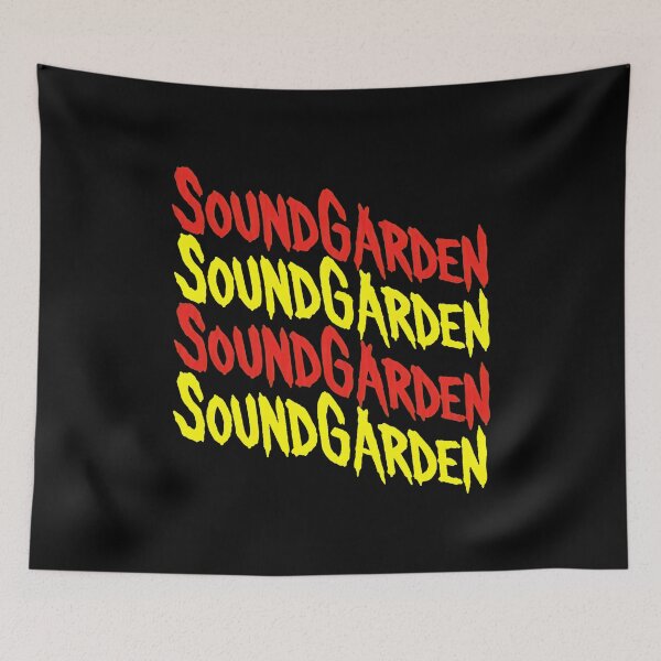Item preview, SOUNDGARDEN Wavy Red Yellow Rock Band Graphic designed and sold by CAMEROARMANDO.