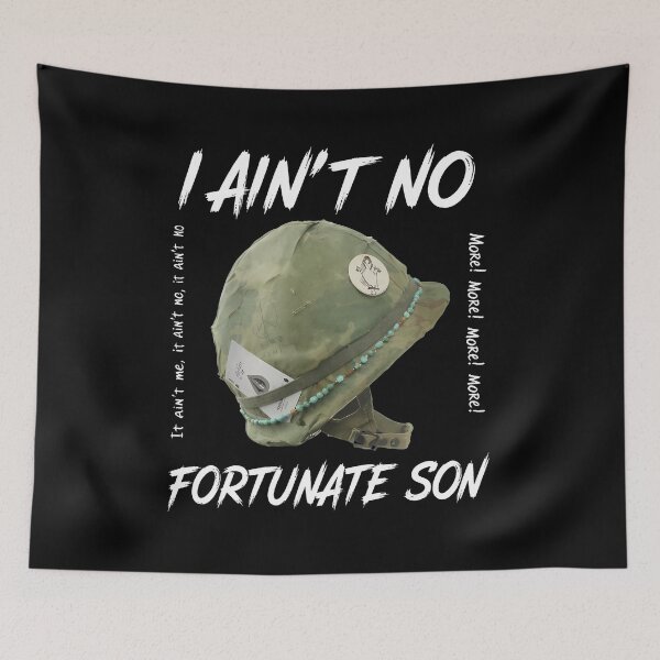 Item preview, I Ain't No Fortunate Son Military Helmet Graphic designed and sold by CAMEROARMANDO.