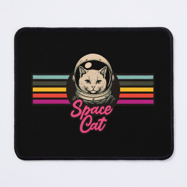 Item preview, Space Cat Retro Astronaut Helmet Vintage Stripes Design designed and sold by GiaoCalonas.