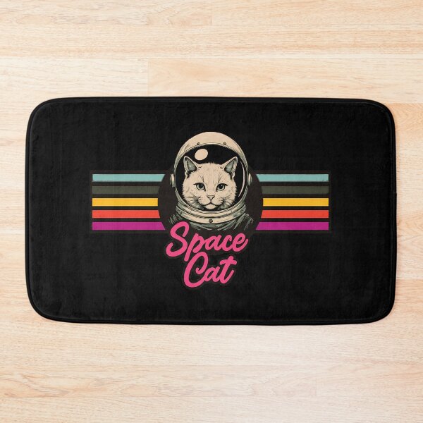 Item preview, Space Cat Retro Astronaut Helmet Vintage Stripes Design designed and sold by GiaoCalonas.