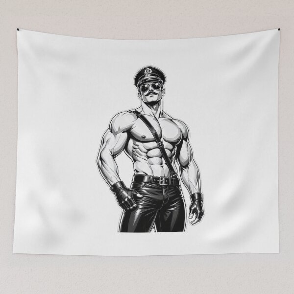 Item preview, Gay Leather Daddy In Control Retro Art Design designed and sold by ItsAKinkThing.