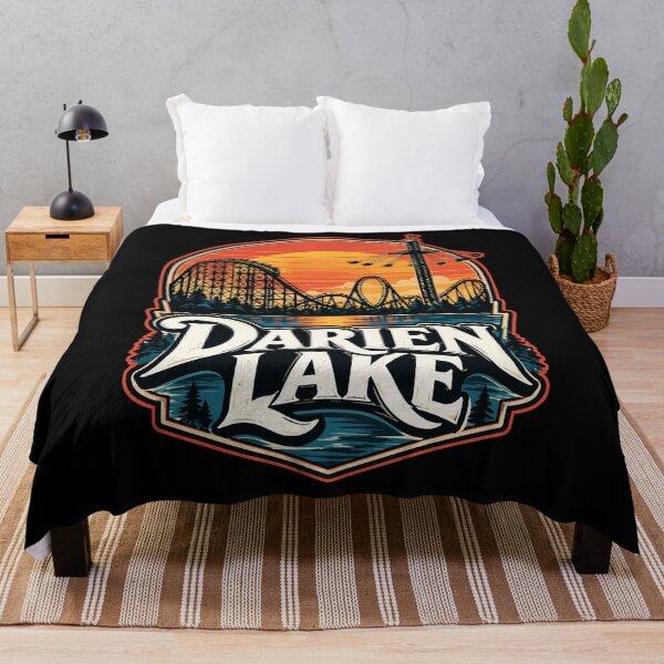 Item preview, Darien Lake New York Retro designed and sold by TomFrontierArt.