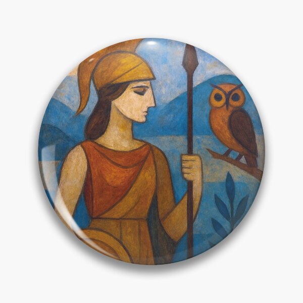 Item preview, Athena Painting – Divine Warrior Goddess of Greek Mythology designed and sold by GalleryKauffeld.