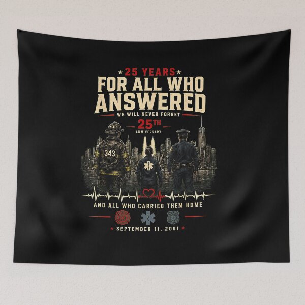 Item preview, 25th Anniversary 9/11 First Responders Shirt designed and sold by Blebaylem.
