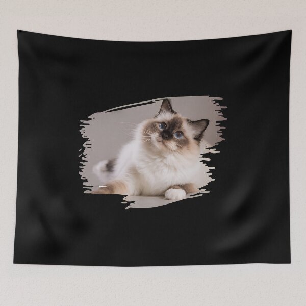 Item preview, Birman Cat Portrait with Artistic Border designed and sold by GiaoCalonas.
