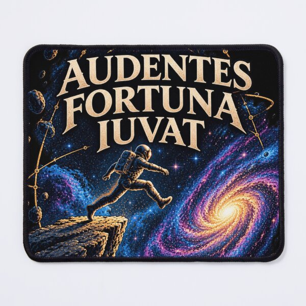 Item preview, Audentes Fortuna Iuvat Fortune Favors the Bold Space Art Cosmic Astronaut designed and sold by AstroPal28.