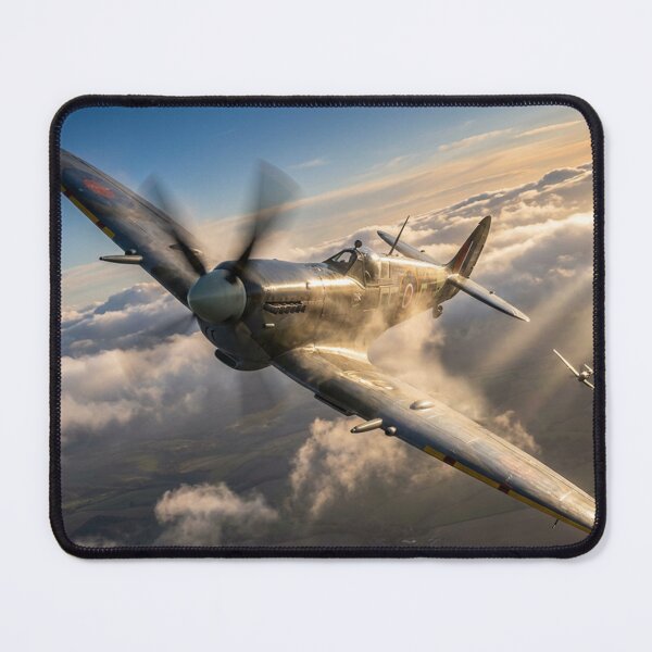 Item preview, Spitfire Formation Sun Rays Clouds Illustration designed and sold by Airpower Art.