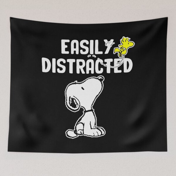 Item preview, Snoopy Easily Distracted  designed and sold by Mens-code.