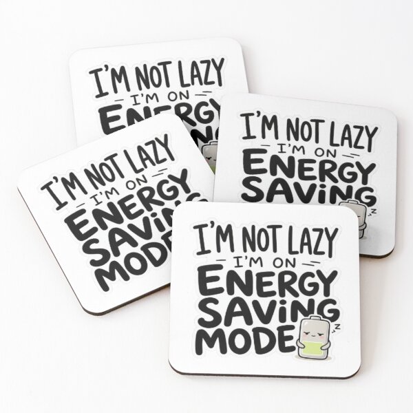 Item preview, I'm Not Lazy I'm On Energy Saving Mode Cute Battery Sticker designed and sold by Interactive-Art.