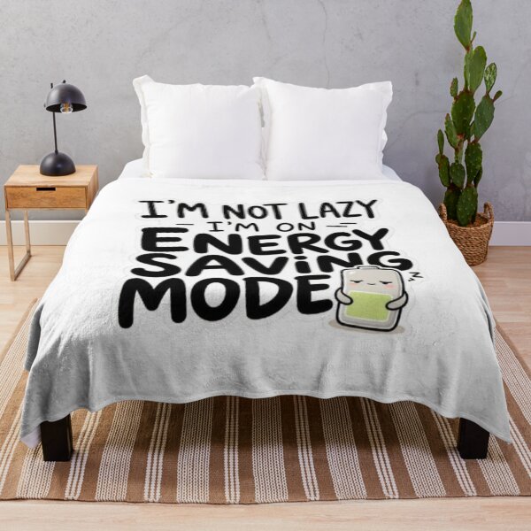 Item preview, I'm Not Lazy I'm On Energy Saving Mode Cute Battery Sticker designed and sold by Interactive-Art.