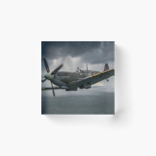 Item preview, Spitfire Mk IX Invasion Stripes Storm Illustration designed and sold by Airpower Art.