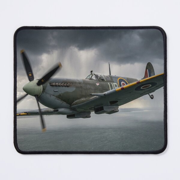 Item preview, Spitfire Mk IX Invasion Stripes Storm Illustration designed and sold by Airpower Art.