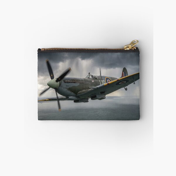 Item preview, Spitfire Mk IX Invasion Stripes Storm Illustration designed and sold by Airpower Art.