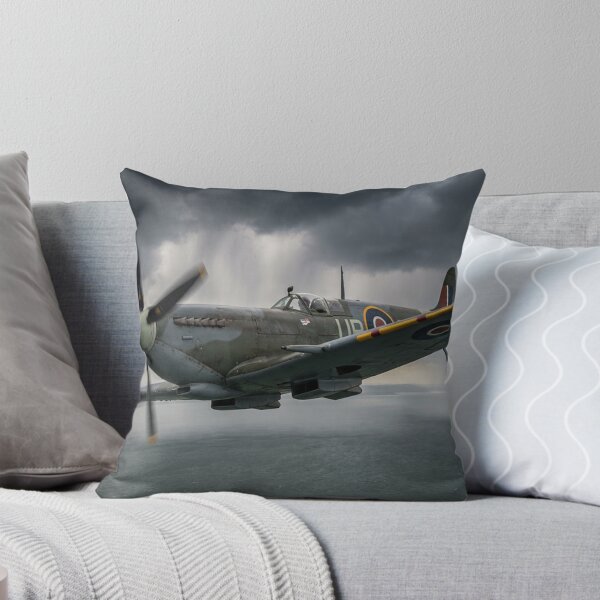 Item preview, Spitfire Mk IX Invasion Stripes Storm Illustration designed and sold by Airpower Art.