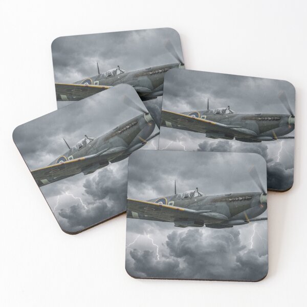 Item preview, Spitfire Mk IX Lightning Storm Illustration designed and sold by Airpower Art.
