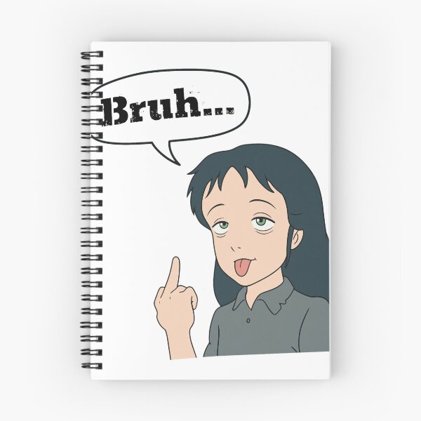 Item preview, Bruh Reaction Cartoon Girl Middle Finger Art designed and sold by LITZYBRENDO.