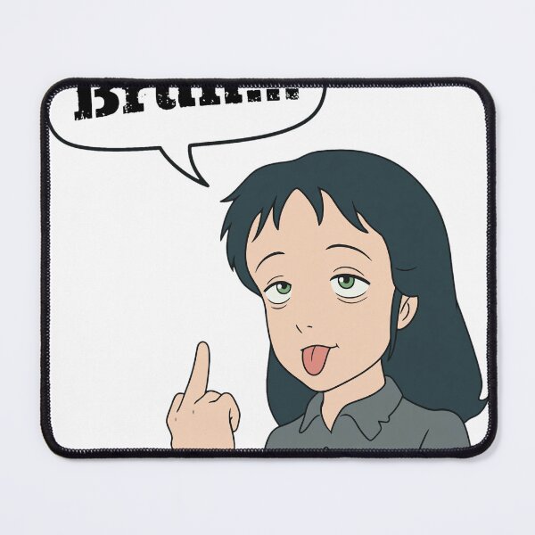 Item preview, Bruh Reaction Cartoon Girl Middle Finger Art designed and sold by LITZYBRENDO.