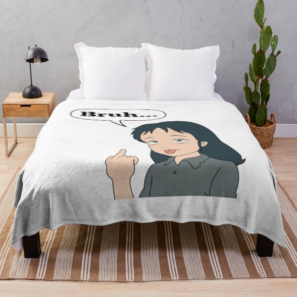 Item preview, Bruh Reaction Cartoon Girl Middle Finger Art designed and sold by LITZYBRENDO.