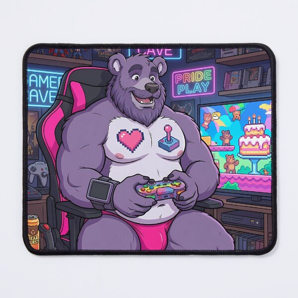 Item preview, Gaymer Bear designed and sold by TheBearthquake.