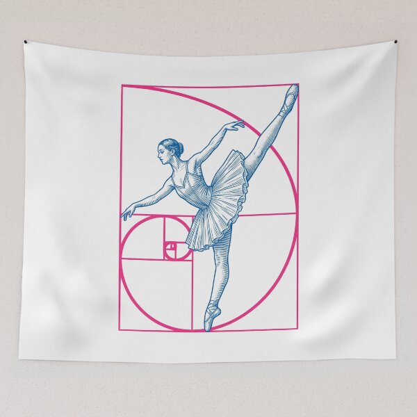 Item preview, Ballerina Fibonacci Spiral Dancing Vintage Ballet Dancer designed and sold by GrandeDuc.