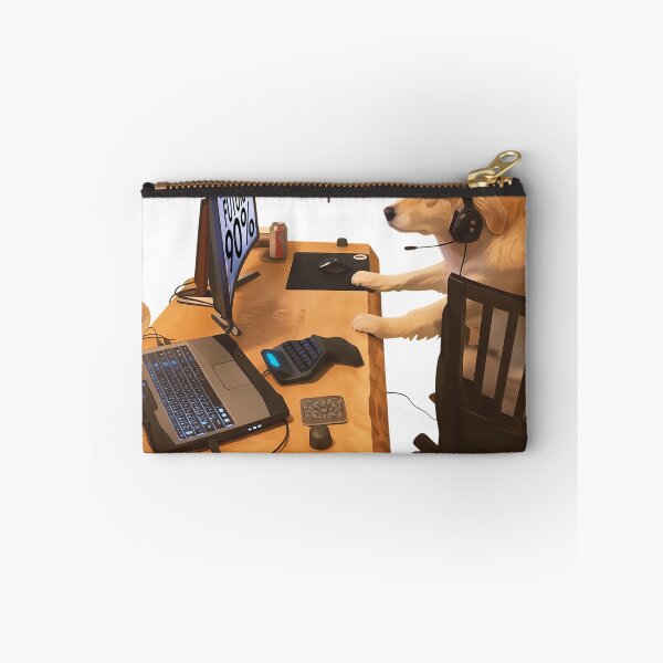 Artikelvorschau, Hund mit Headset bei Computer-Setup entworfen und verkauft von LITZYBRENDO.