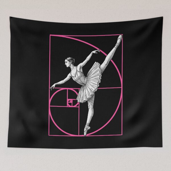 Item preview, Ballerina Fibonacci Spiral Dancing Vintage Ballet Dancer designed and sold by GrandeDuc.