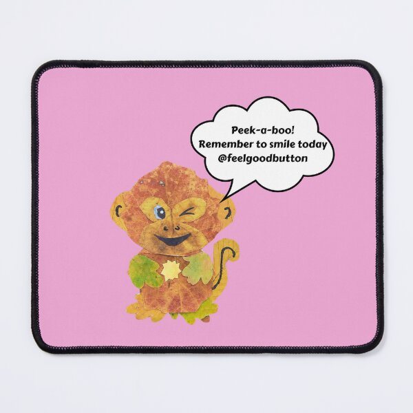 Item preview, Peek-a-boo smile with Monkey designed and sold by FeelGoodButton.