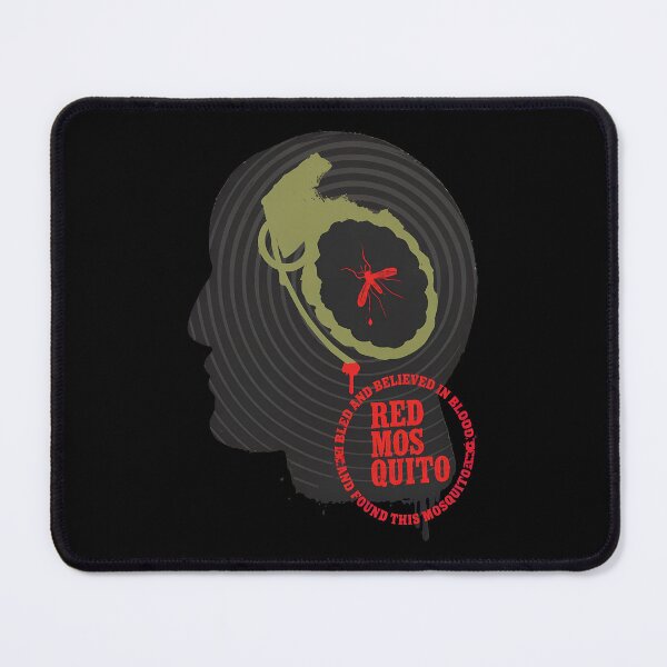 Item preview, Red Mosquito Grenade Head Silhouette Graphic designed and sold by ETHADALL.