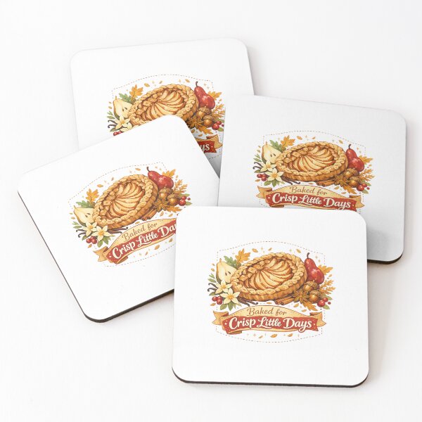 Item preview, Baked For Crisp Little Days Autumn Pie Art Design Print designed and sold by inkoutninja.