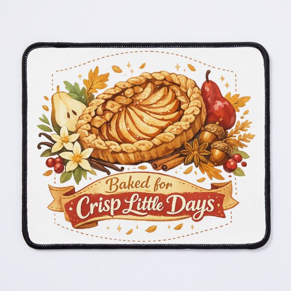 Item preview, Baked For Crisp Little Days Autumn Pie Art Design Print designed and sold by inkoutninja.