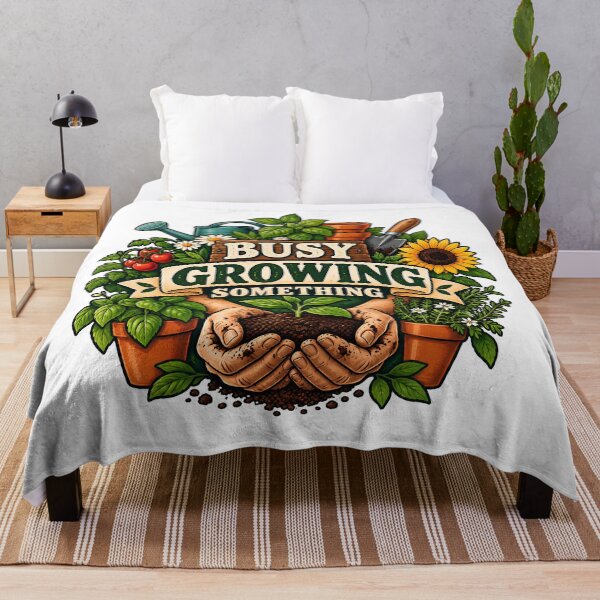Item preview, Busy Growing Something – Gardening and Slow Hobby Life designed and sold by FindYouByZ.