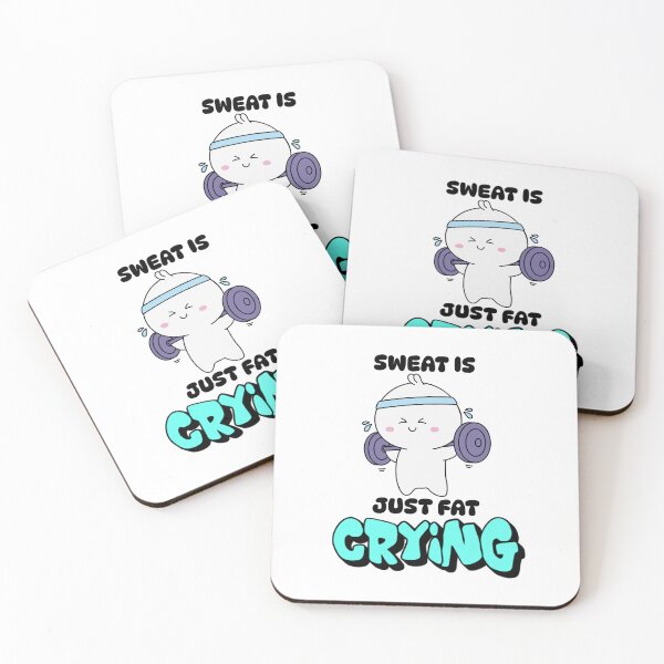 Item preview, Sweat Is Just Fat Crying - Cute Funny Gym Workout designed and sold by Frafri92.