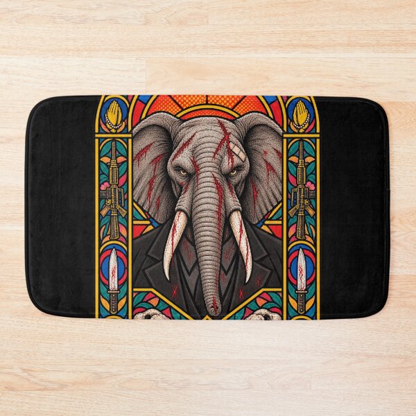 Item preview, Wick Elephant Stained Glass - Mafia Hitman Elephant Art designed and sold by BRTHRCNK01.