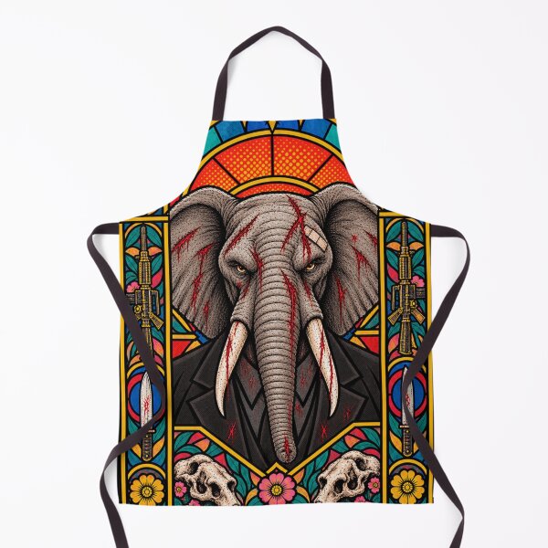 Item preview, Wick Elephant Stained Glass - Mafia Hitman Elephant Art designed and sold by BRTHRCNK01.