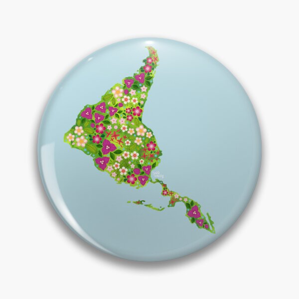 Item preview, Colourful Botanical Map of Abya Yala / Latin America designed and sold by spontaneousing.