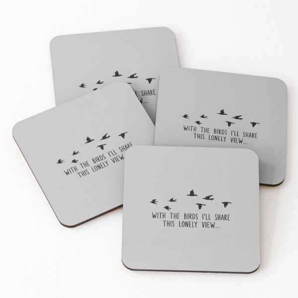 Item preview, Birds Lonely View Quote Nature Silhouette Art designed and sold by ETHADALL.