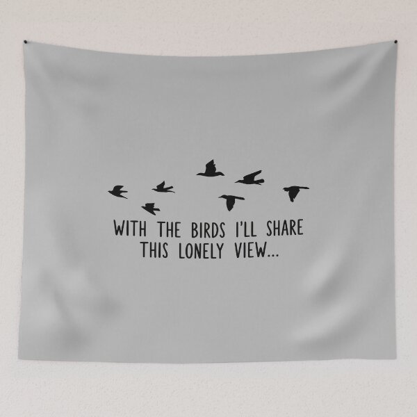 Item preview, Birds Lonely View Quote Nature Silhouette Art designed and sold by ETHADALL.