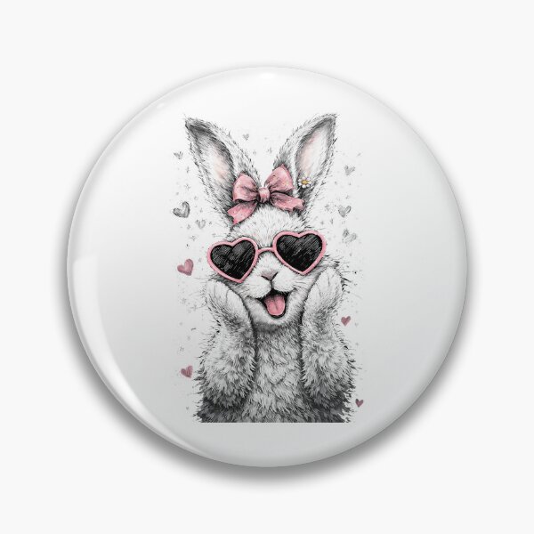 Item preview, Funny Bunny Face Glasses Bandana Pink Rabbit Happy Easter designed and sold by glorianadrew.