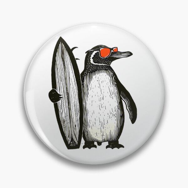 Item preview, Cool Surfing Penguin designed and sold by Structure-Blue.