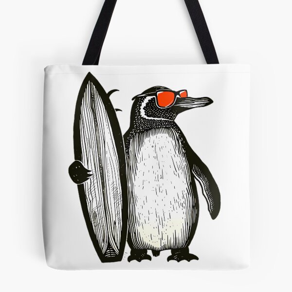 Item preview, Cool Surfing Penguin designed and sold by Structure-Blue.