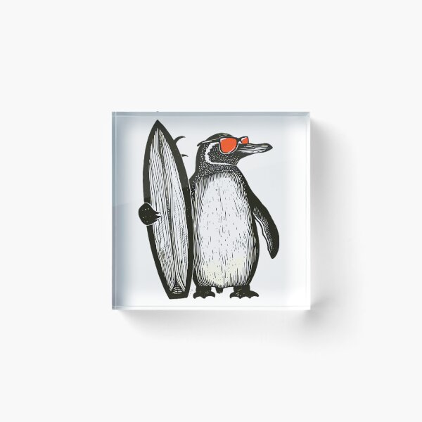 Item preview, Cool Surfing Penguin designed and sold by Structure-Blue.