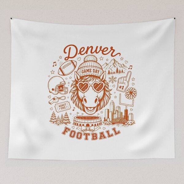 Item preview, Denver Football Game Day Retro Horse  designed and sold by HombyJakson.