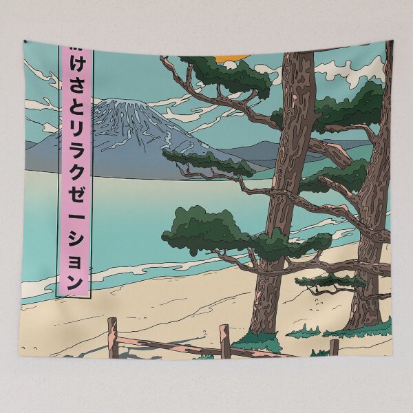 Item preview, Japanese Beach Sunset designed and sold by cynthiasholma.