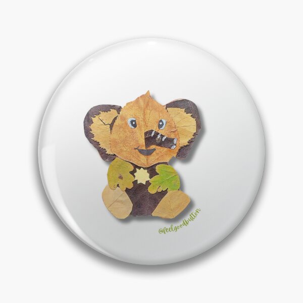 Item preview, Elephant made from autumn leaves - character from The Feel-good Button designed and sold by FeelGoodButton.