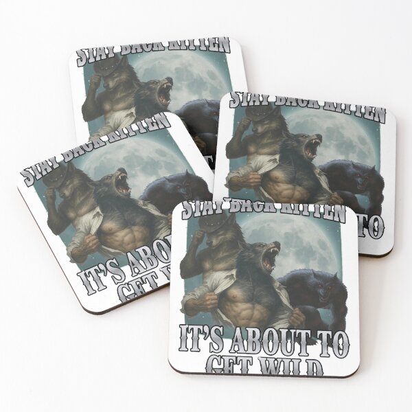 Item preview, Stay Back Kitten Wild Moon Wolf Men designed and sold by LITZYBRENDO.